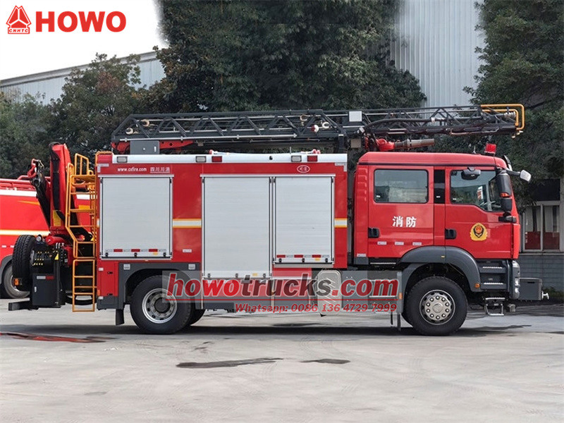 Howo arial ladder fire rescue truck 