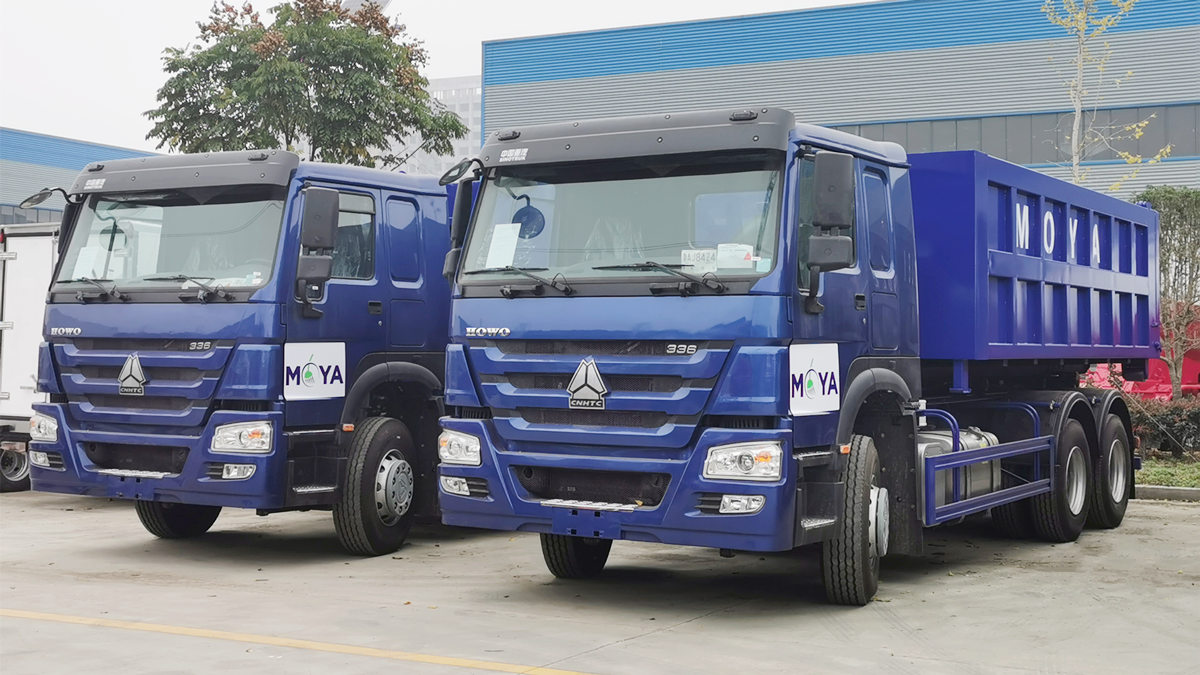 Sinotruk HOWO 20tons Hook Loader Truck Shipping to Cote Divoire