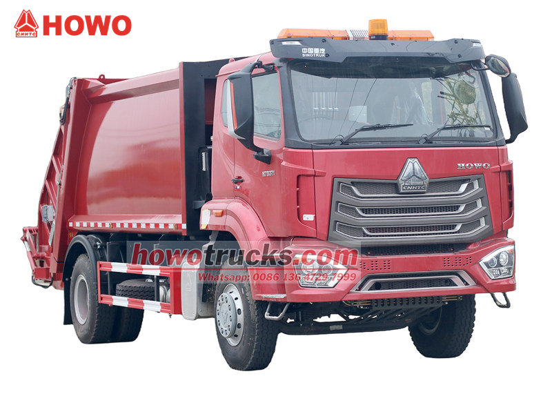 HOWO 15cbm trash crusher truck