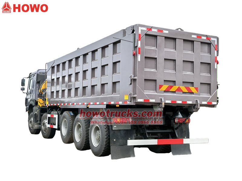  HOWO 10x4 dumper truck mounted 8 tons crane 